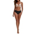 thumbnail image 2 of INSPIRE CHIC Plus Size for Women's Cotton Mid-Waisted Briefs Full Coverage Comfortable Classic Underwear XL Black, 2 of 3