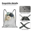 thumbnail image 6 of Bingfone Pumpkin And White Marble Drawstrings Backpacks Bags For Men Women Gym Drawstrings Bag, 6 of 9