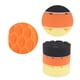 thumbnail image 3 of Kit de 3 almohadillas de pulido y encerado de 125 mm para pulidora de automóviles, color naranja, negro y amarillo., 3 of 8