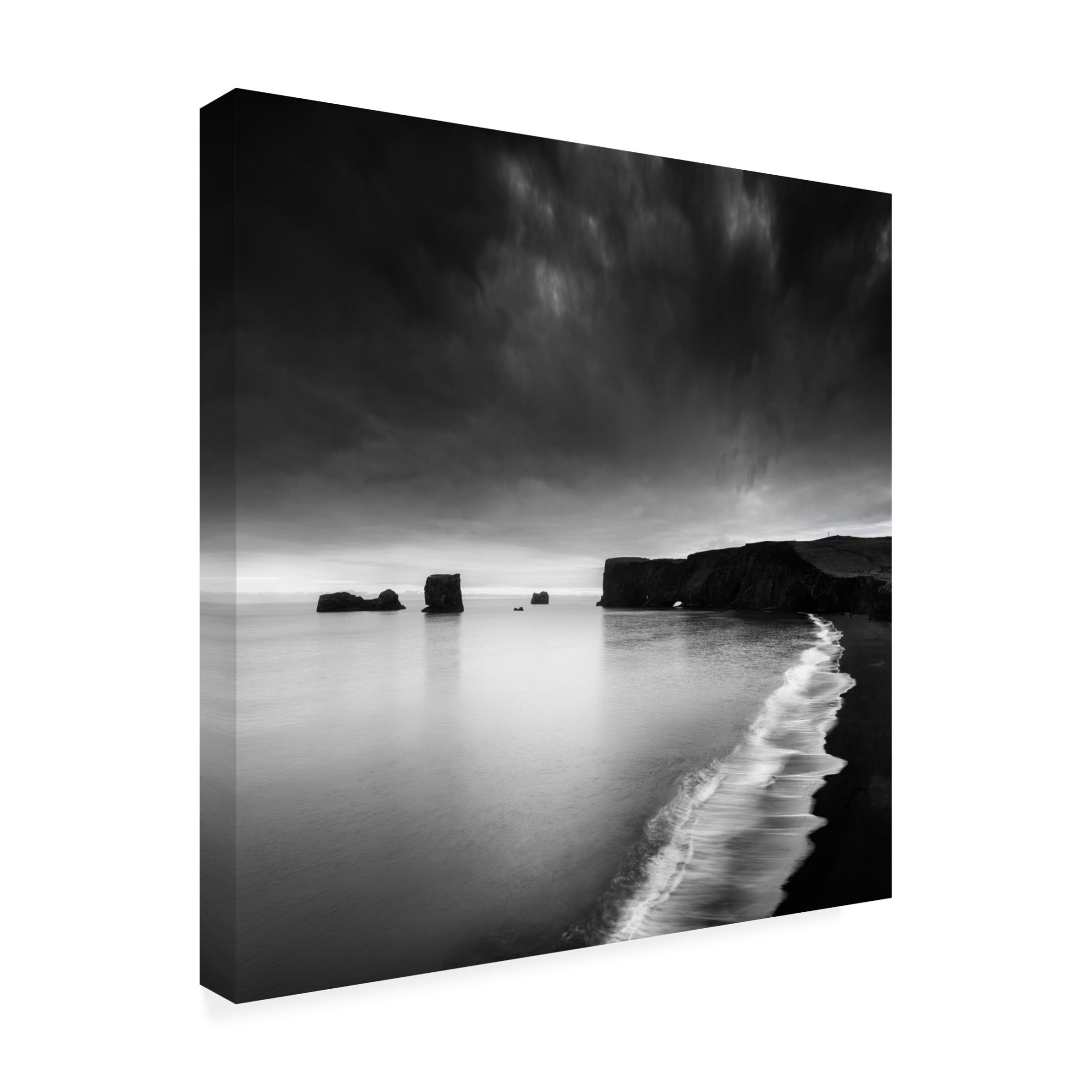 Canvas Wall Art - George Digalakis 'Lapping At The Shore Of A Solitary Ocean' Wall Art for Living Room, Bedroom, or Office Décor by Trademark Fine Art - 14 x 14 Inches