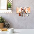 thumbnail image 3 of Hello Fall Bull Terrier Scarf Welcome Autumn with Leaves Pumpkins Wood Key Holder Bully Dog Lovers Gifts Idea Wall-mounted Key Rack Home Decor - 00011, 3 of 5