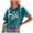 Green, variant on Womens Sea Turtle Graphic T-Shirt Short Sleeve Crewneck Ocean Theme Top Summer Casual Animal Print Tee Soft Coastal Fashion Shirt