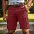 thumbnail image 2 of LiuXxxx Utility Work Shorts Casual Cargo Shorts for Everyday Wear Lightweight Outdoor Menswear Red L, 2 of 8