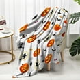 thumbnail image 6 of Halloween Fleece Throw Blanket,Ghost Pumpkin Lantens Print Soft Throws for Bed Couch Sofa,Decorative Halloween Flannel Soft Throw Blanket for Women,Men,Kids,2.46*3.28Ft, 6 of 7