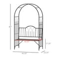 thumbnail image 6 of Metal Trellis Arch And Bench - Garden Decor, 484 Lbs. Weight Capacity With Capacity, Outdoor Beauty, 6 of 6