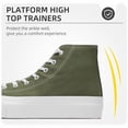 thumbnail image 4 of Platform Canvas Sneakers&nbsp;for Womens mens Fashion High Top Canvas Platform Shoes Casual Lace-up Shoes&nbsp;Comfortable Lightweight Walking Shoes for Daily Work, 4 of 6
