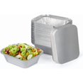 thumbnail image 1 of Generic Casseroles en Aluminium avec Couvercles, 14.8x12 cm Casseroles Jetables Recyclables en Aluminium (45 Pack), Plateau Profond en Aluminium, Capacité de 1lb pour Cuisiner, Chauffer, Stocker, Préparer les Aliments, 1 of 7