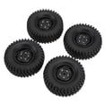 thumbnail image 3 of Estrela 4 neumáticos de goma delanteros y traseros de 1,9 pulgadas y 100 mm con llantas de plástico para SCX10 90046 1/10 RC Crawler, 3 of 8