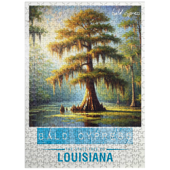 MyPuzzle - State Trees Series: Louisiana, Bald Cypress - Premium 500 Piece Jigsaw Puzzle for Adults