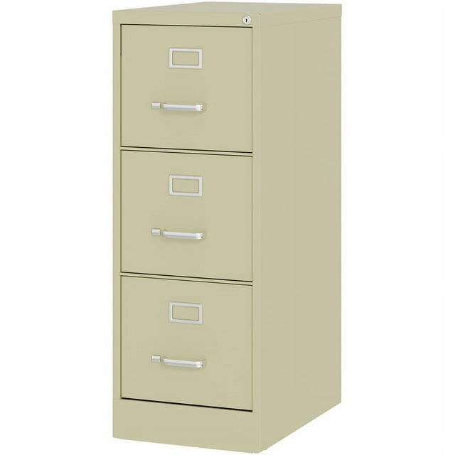 Hirsh Classeur Vertical en Métal à 3 Tiroirs de 22 Pouces de Profondeur - Beige