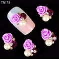 thumbnail image 3 of Grofry Nail Art Stickers 10 Pack 3D Rose Flower Nail Art Stickers Tips Studs Rhinestone Nail Decoration Jewelry, 3 of 4