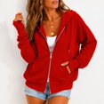 thumbnail image 6 of Certgust Sweatshirt Under $10 Hot Sales Womens Zip Up Hoodies Long Sleeve Hooded Sweatshirt Women Fashion Zipper Fall Light Jackets with Pocket, 6 of 9