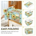 thumbnail image 4 of WOBOGO Sunflower Chicks Large Collapsible Storage Box Flip Lid Fabric Decorative Organizer Container Basket with Handles 16.5×12.6×11.8in, 4 of 7