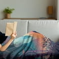 thumbnail image 3 of Fantasy Soft Flannel Fleece Throw Blanket, Man Alone Under Vibrant Colored Reflections of Galaxy Planets Space Cosmos Art, Cozy Plush for Indoor and Outdoor Use, 70" x 90", Multicolor, by Ambesonne, 3 of 5