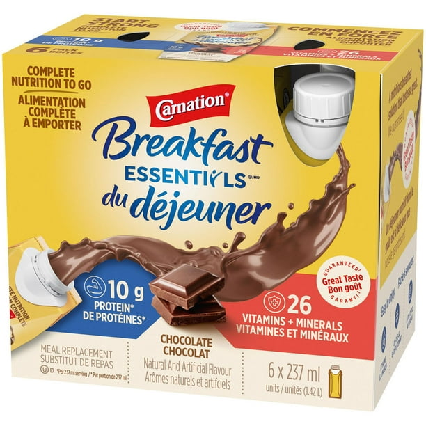 CARNATION BREAKFAST ESSENTIALS Ready-To-Drink Chocolate 6 x 237ml