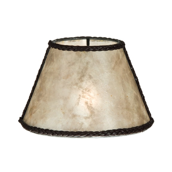B&P Lamp® Parchment 3 X 6 X 4.25, Torpedo Clip, 1/2" Fitter Recess Mica Lamp Shade