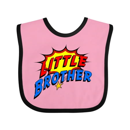 

Inktastic Little Brother Superhero Gift Baby Boy Bib