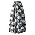 thumbnail image 4 of Summer Maxi Skirts for Women 2026 Elegant Floral Maxi Skirt with Pockets Swing Pleated Party Skirts for Women, 4 of 5