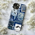 thumbnail image 5 of Ocean Collage Touch Phone Case for iPhone 16 15 14 13 12 11 Pro Plus Mini, Blue Marine Life Design with Whales, Sharks & Sea Creatures, Dual Layer Protective Cover, Gift for Ocean & Nature Lovers, 5 of 6