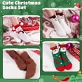 thumbnail image 3 of Christmas Fuzzy Socks, 4 Pairs Christmas Holiday Socks Soft Cozy Socks Warm Slipper Winter Socks for Women Girls, 3 of 6