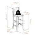 thumbnail image 3 of Winsome Kingsgate High/Pub Dining Table with Ladder Back High Chair - 94369, 3 of 9