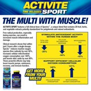 MHP Activite Sport Multivitamin – Time-Released Formula with B-Vitamins, Antioxidants, Energy Support – 120 Tablets