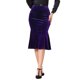thumbnail image 1 of Falda Midi Ajustada de Cintura Alta de Terciopelo Elástico con dobladillo de Cola de Pez para Mujeres Chic L Púrpura, 1 of 6