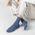 thumbnail image 4 of Sookeceks 6 Pairs Cotton Crew Socks for Men, Soft Autumn Winter Socks Trouser Socks Mens for Casual Dress Size 7-11, 4 of 8