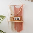 thumbnail image 4 of Milue Decorative Wall Shelf Macrames Wall Hanging Rack for Elegant Homes Storage, 4 of 14
