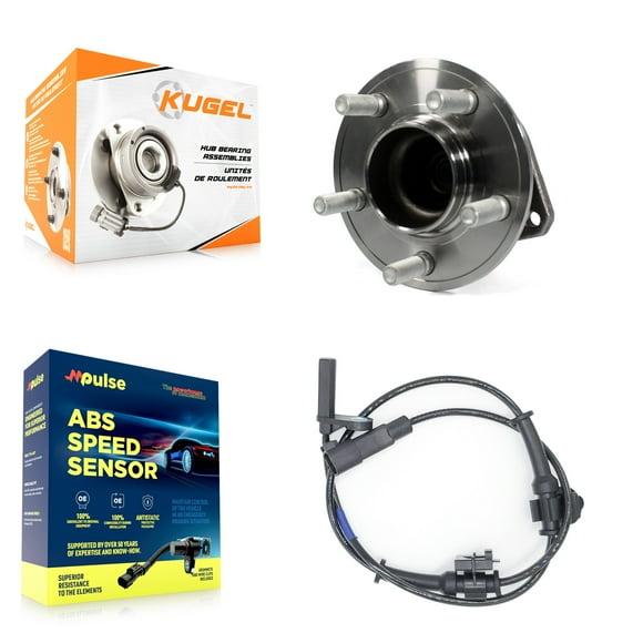 Kugel Front Wheel Hub Bearing and ABS Sensor Kit for Car 2019 Dodge Charger RWD with 5.7L 3.6L Harness - Left Right Side (Driver Passenger) K7S-100126