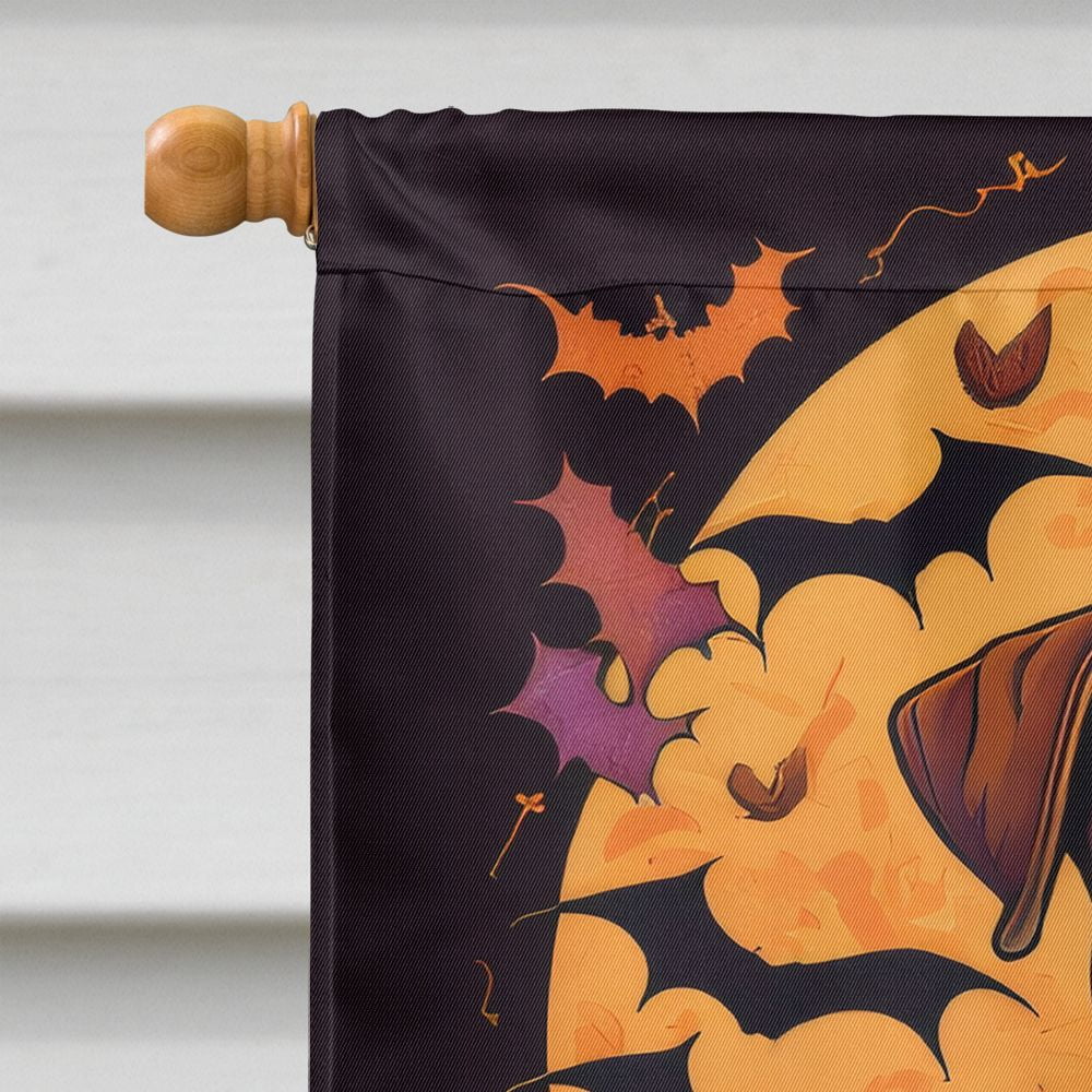 Halloween Boxer Dog House Flag 28x40IN Double-Sided Polyester Decorative Sleeve Pole Flag for Outdoor Home Garden