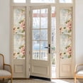 thumbnail image 2 of Reusable Static Cling Window Tints, Farmhouse Pink Floral Window Privacy Film Frosted, Spring Vintage Botanical Flowers Heat Control Windows Films for Offices, Balcony, 29.5 x 118 Inches, 2 of 9