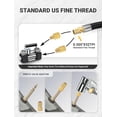 thumbnail image 5 of 20 Inch Tire Inflator Hose Adapter, Car Air Hose Self-Locking Air Chuck w/Tire Schrader Valve Fine Thread & Presta Valve Adapter, Quick Connect & Release for Pump Air Compressor Attachments, 5 of 7