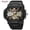 Gold, variant on SKMEI Digital Watch for Men and Women Dual Display Sport Wristwatch with LED Backlight, Stopwatch, Alarm and 3 Time Display Modes