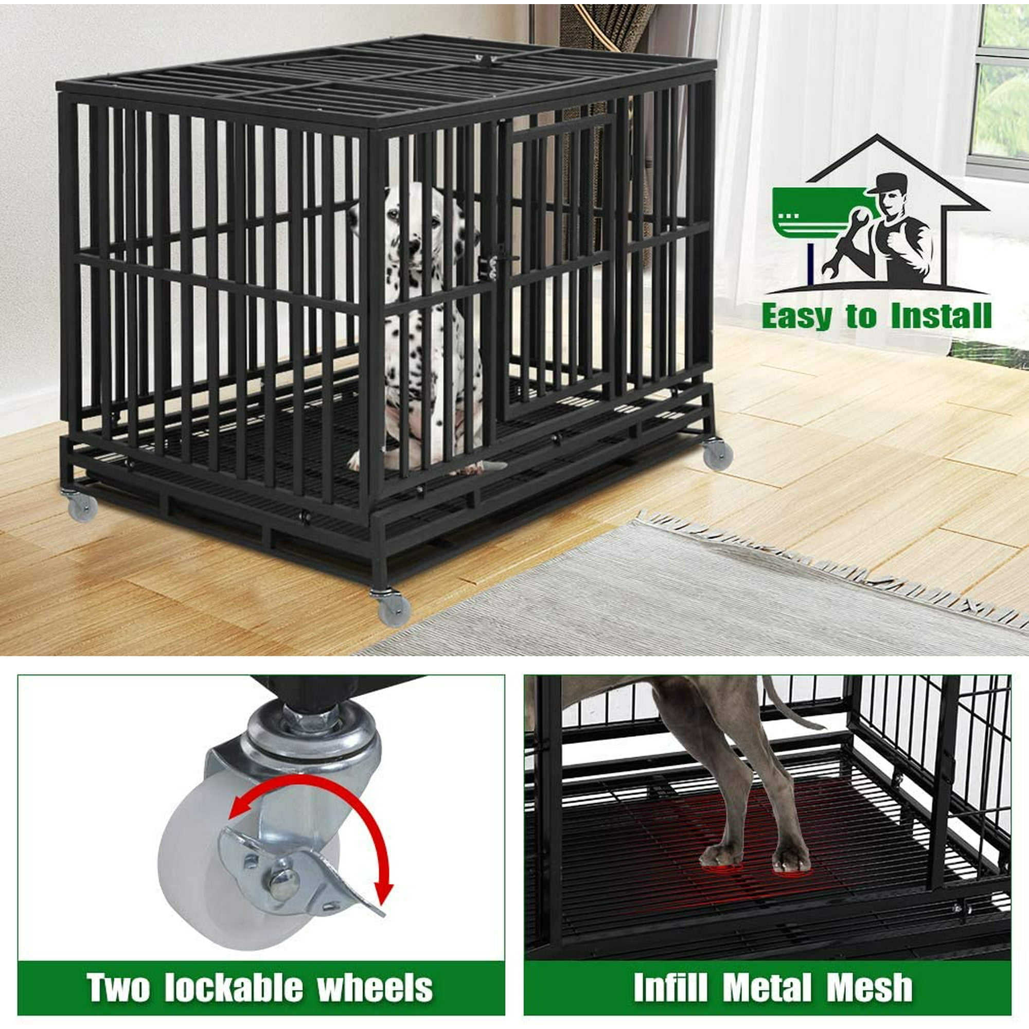 Dog crate for two medium dogs sale