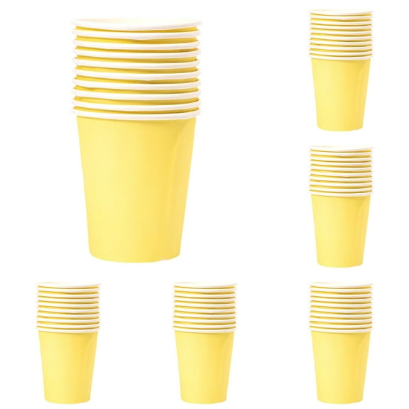Goowood 50 Pack 9 oz Disposable Paper Cups Assorted Party Cups Colorful Drinking Cups for DIY Art Crafts Party Supplies Vasos Desechables
