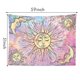 thumbnail image 2 of Tapiz psicodélico hippie con diseño de sol y luna celestiales místicos y estrellas para colgar en la pared (51,2 x 59 pulgadas), 2 of 5