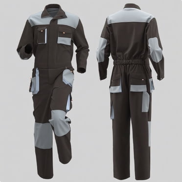 Riismen Men's Long Sleeve Coverall One Piece Work Overalls Front Zipper Mechanics Workwear Jumpsuits Royal Blue M 165
