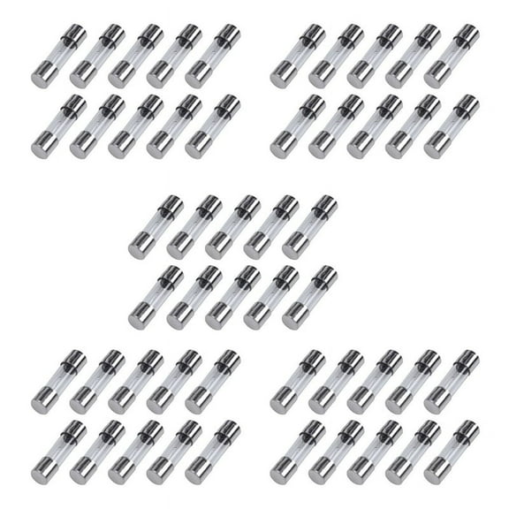 50 Pcs 250V 3A 3Amp Slow Blow Glass Fuses Tubes 5mm X 20mm