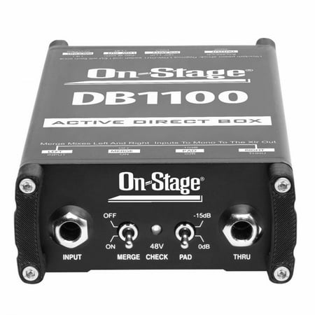 On-Stage DB1100 Active DI Box with Stereo-to-Mono (Best Active Di Box)