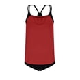 thumbnail image 6 of CLOISE Womens Plus Size Swimsuits Tankini 2 Piece with Boy Shorts Built in Bra Full Coverage Bathing Suit Adjustable Side Straps Color Block Swimwear Beachwear, 6 of 6