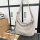 thumbnail image 2 of Bolsas cruzadas de lona Bolso de mensajero de gran capacidad portátil para adolescentes (gris), 2 of 8