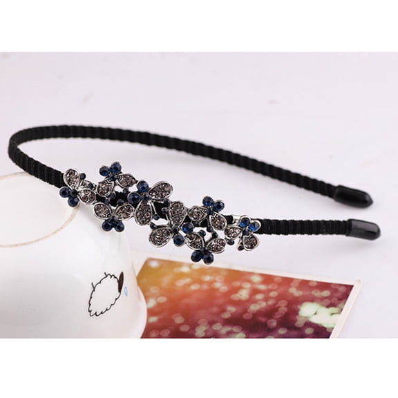 Masteelf 3PCS Classical Cymbidium Sinense Headband Flower Crystal Hair Shining Hair Accessory for Women