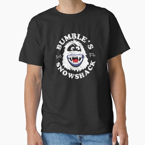 Bumble’s Snowshack Frosty Creature Funny Retro Winter Graphic Unisex T-Shirt, up to size 5XL