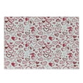 thumbnail image 1 of Love Cutting Board, Valentine Hearts Gatherings Engagement Honeymoon Arrow Doodle Style Print, Decorative Tempered Glass Cutting and Serving Board, Small Size, Magenta Ruby White, by Ambesonne, 1 of 1