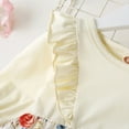 thumbnail image 4 of Penkiiy Newborn Infant Baby Girls Winter Long Sleeve Flowers Printing Romper Jumpsuit Baby Sleep and Play Pajamas 0-3 Months Beige 2023 Summer Deal, 4 of 9