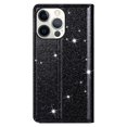 thumbnail image 4 of SaniMore Magnetic Flip Wallet Case for iPhone 14 Pro 6.1", PU Leather Ultra-Thin Glitter Cover Buil-in Card Slot & Kickstand Shockproof Protective Shell for iPhone 14 Pro, Black, 4 of 8