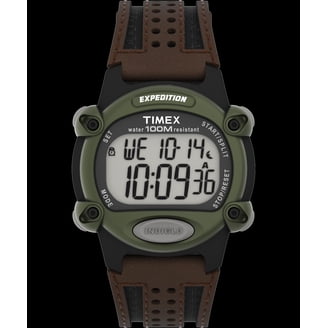 Timex Expedition Digital CAT5 – Orologio Uomo 41mm, Cinturino In Tessuto E Pelle, 3 Allarmi, Cronografo, 100m Water Resistant