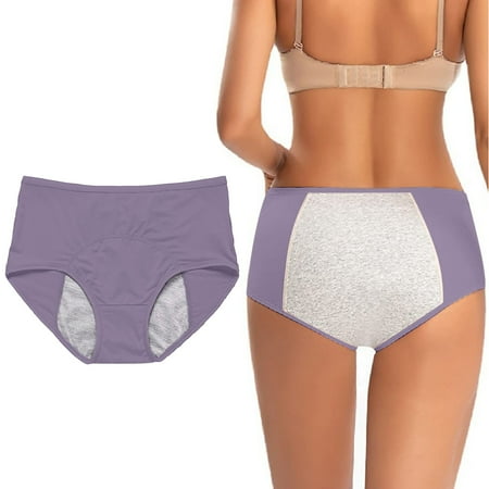 Prolriy Cotton Underwear for Women 40 to 150Kg Plus Size L to 8XL Physiological Pants Leak Proof Before and After Underwear for Women Bikini Lace Womens Underwear Panties for Women Dark Gray XXL