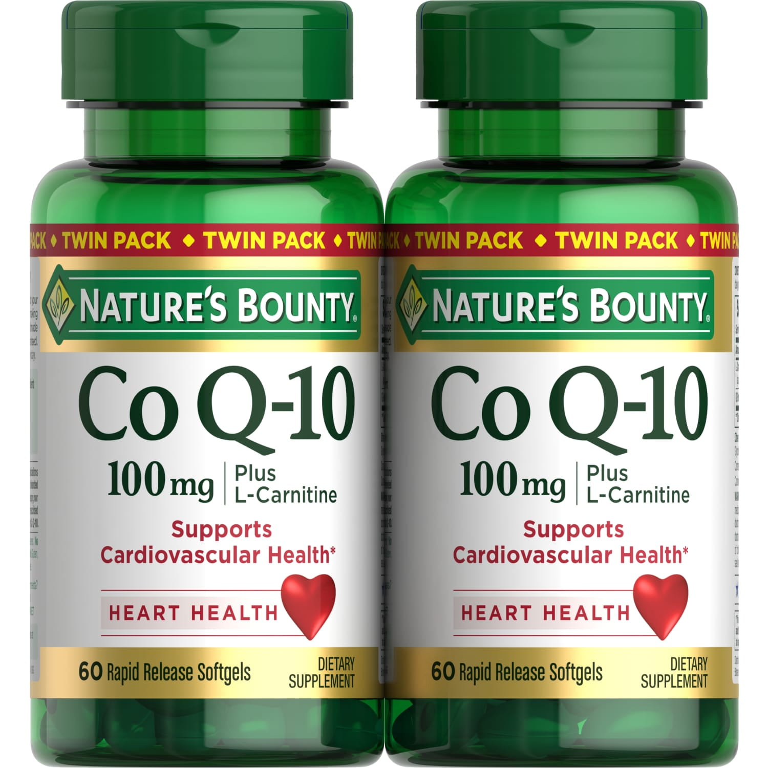 Nature's Bounty Co Q-10 Softgels, 100 Mg, 60 Ct, 2 Pack